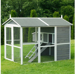 Produktbild von My Animal Kleintierstall XXL Hühnerstall MH-15 - 7 Hühner - Hühnerkäfig - Wetterbeständig, Zwei trennbare Etagen, Nistkasten, Sitzstange, Hühnerhaus