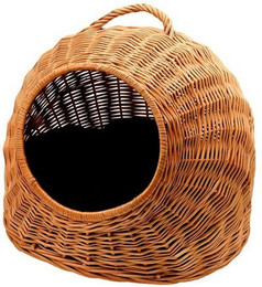 Produktbild von MyBer Katzen Hunde Kleintier Weidenkorb mit Kissen