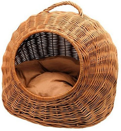 Produktbild von MyBer Katzenkorb Weidenkorb mit Kissen