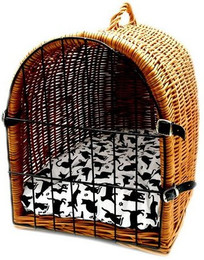 Produktbild von MyBer Katzentransportbox Weidenkorb mit Kissen und Verschluss