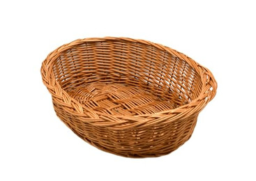 Produktbild von MyBer® Tierbett Katzenliege, Hundeliege, Katzenbett, Hundebett Haustier Liege, Sofa Liege Bett aus Weide, braun geflochten Korb in 19 Größen K5-101