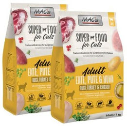 Produktbild von MAC's Cat Adult Trockenfutter Ente Pute & Huhn 2x7 kg - 2 x 7 kg
