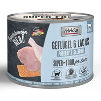 Produktbild von MAC's Cat Feinschmecker Geflügel & Lachs Getreidefrei Katzenfutter 6 x 200 g - 6 x 200 g
