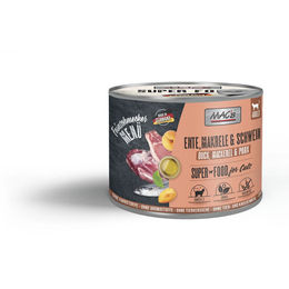 Produktbild von MAC's Cat Feinschmecker Katzen Nassfutter Ente Makrele Schwein Getreidefrei Ohne Zucker 6x200g