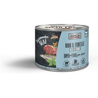 Produktbild von MAC's Cat Feinschmecker Katzen Nassfutter Rind und Forelle Adult Getreidefrei und Ohne Zucker 6x200g - 6 x 200 g