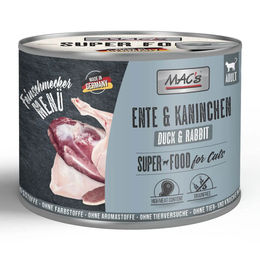 MAC's Cat Feinschmecker Menü Ente und Kaninchen Getreidefrei Hoher Fleischanteil 6 x 200 g - 6 x 200 g – Bild 1 von 5