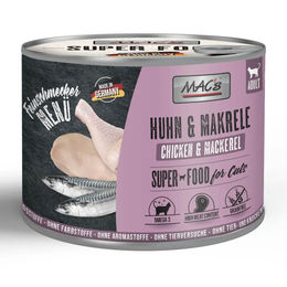 MAC's Cat Feinschmecker Menü Huhn und Makrele Getreidefrei mit hohem Fleischanteil 6 x 200 g - 6 x 200 g – Bild 1 von 4