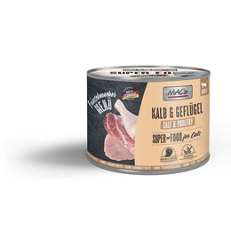 Produktbild von MAC's Cat Feinschmecker Menü Kalb und Geflügel Getreidefrei und Ohne Zucker Katzenfutter 6x200g