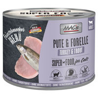 Produktbild von MAC's Cat Feinschmecker Pute & Forelle Katzenfutter Nassfutter Getreidefrei 6 x 200 g - 6 x 200 g