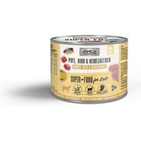 Produktbild von MAC's Cat Fleischmenü für Katzen mit Pute, Rind und Heidelbeeren 6x200g