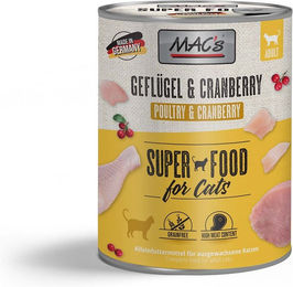 MAC's Cat Fleischmenü Geflügel und Rind mit Cranberry für die Unterstützung des Harntrakts 12x800g – Bild 1 von 2