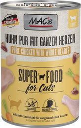 MAC's Cat Fleischmenü Huhn pur mit ganzen Geflügelherzen getreidefrei 6 x 400 g - 6 x 400 g – Bild 1 von 5