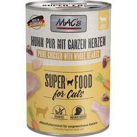 Produktbild von MAC's Cat Fleischmenü Huhn pur mit ganzen Geflügelherzen getreidefrei 6 x 400 g - 6 x 400 g