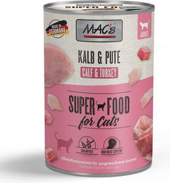 MAC's Cat Katzen Nassfutter Kalb und Pute getreidefrei 6 x 400 g - 6 x 400 g – Bild 1 von 6