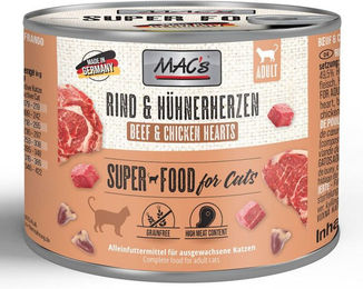 MAC's Cat Katzen Nassfutter Rind und Hühnerherzen getreidefrei 6 x 200 g - 6 x 200 g – Bild 1 von 6