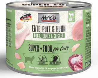 MAC's Cat Katzenfutter Ente Pute Huhn Getreidefrei 12 x 200 g - 6 x 200 g – Bild 1 von 7