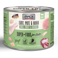 Produktbild von MAC's Cat Katzenfutter Ente Pute Huhn Getreidefrei 12 x 200 g - 6 x 200 g