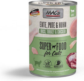 Produktbild von MAC's CAT Katzenfutter Ente Pute Huhn mit hohem Fleischanteil Adult 12x400g