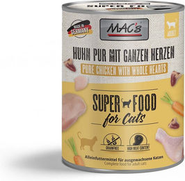 Produktbild von MAC's CAT Katzenfutter Huhn PUR mit hohem Fleischanteil Stückchen in Sauce für erwachsene Katzen 6x800g