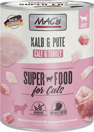 MAC's Cat Katzenfutter Kalb & Pute getreidefrei 6 x 800 g - 6 x 800 g – Bild 1 von 7