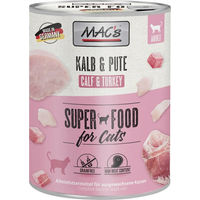 Produktbild von MAC's Cat Katzenfutter Kalb & Pute getreidefrei 6 x 800 g - 6 x 800 g