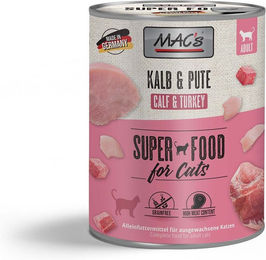 Produktbild von MAC's CAT Katzenfutter Kalb und Pute für erwachsene Katzen 6x800g