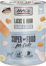 Produktbild von MAC's Cat Katzenfutter Lachs und Huhn Stückchen in Sauce getreidefrei 6 x 800 g - 6 x 800 g