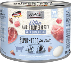 MAC's Cat Kitten Fleischmenü Kalb und Huhn Getreidefrei 12 x 200 g - 6 x 200 g – Bild 1 von 7