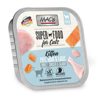 Produktbild von MAC's Cat Kitten Katzenfutter Schale Pute Huhn Lachs mit hohem Fleischanteil 16 x 85 g - 16 x 100 g