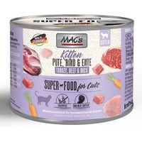 Produktbild von MAC's Cat Kitten Nassfutter Pute Rind Ente getreidefrei 6 x 200 g - 6 x 200 g