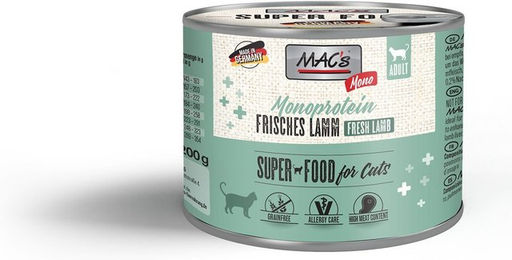 Produktbild von MAC's Cat Mono Sensitive Lamm Monoprotein Katzenfutter Adult 6x200g