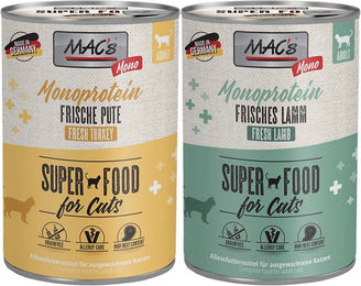 Produktbild von MAC's Cat Mono Sensitive Monoprotein Katzenfutter Allergie-Schutz Mixpaket 24x400g - 24 x 400 g