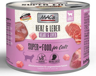 MAC's Cat Nassfutter für Katzen Adult Herz und Leber Getreidefrei 6 x 200 g - 6 x 200 g – Bild 1 von 4
