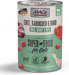 MAC's Cat Nassfutter für Katzen Ente Kaninchen Rind getreidefrei 6 x 400 g - 6 x 400 g – Bild 1 von 7
