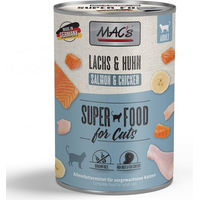 Produktbild von MAC's Cat Nassfutter für Katzen Lachs und Huhn getreidefrei ohne Zucker 6 x 400 g - 6 x 400 g