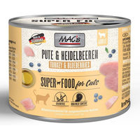 Produktbild von MAC's Cat Nassfutter für Katzen Pute Rind und Heidelbeeren getreidefrei 6 x 200 g - 6 x 200 g