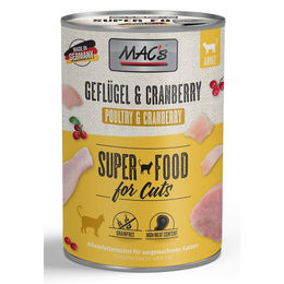 MAC's Cat Nassfutter Geflügel und Cranberry Getreidefrei für Katzen 6 x 400 g - 12 x 400 g – Bild 1 von 4