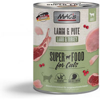 Produktbild von MAC's Cat Nassfutter Lamm und Pute Light für erwachsene Katzen zur Gewichtskontrolle 12x800g