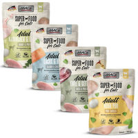 Produktbild von MAC's Cat Pouch Mixpaket 24 x 300 g für erwachsene Katzen getreidefrei mit Lachs Huhn Ente und Kaninchen