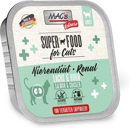 Produktbild von MAC's Cat Vetcare Nierendiät Nassfutter Lachs und Huhn für erwachsene Katzen 32x100g