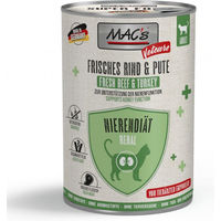 Produktbild von MAC's CAT Vetcare Nierendiät Nassfutter Rind & Pute 6 x 400 g - 6 x 400 g