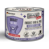 Produktbild von MAC's Cat Vetcare Urinary Katzen Diätfutter Rind und Pute getreidefrei 6 x 200 g