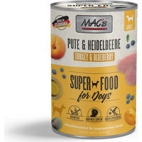 Produktbild von MAC's Dog Adult Hundefutter Pute und Heidelbeeren getreidefrei 6 x 400 g - 6 x 400 g