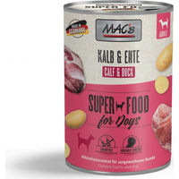 Produktbild von MAC's Dog Adult Superfood Hundefutter Kalb und Ente getreidefrei 6 x 400 g - 6 x 400 g