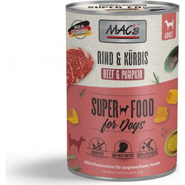 MAC's Dog Adult Superfood Rind und Kürbis Stückchen in Sauce getreidefrei 6 x 400 g - 6 x 400 g – Bild 1 von 7