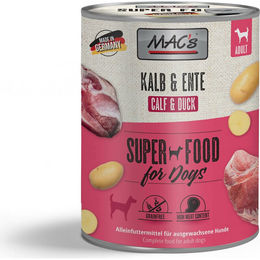 MAC's Dog Hundefutter Adult Kalb & Ente Stückchen in Sauce getreidefrei 6 x 800 g - 6 x 800 g – Bild 1 von 6
