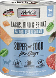 MAC's Dog Hundefutter Adult Lachs und Rind getreidefrei mit hohem Fleischanteil 6 x 800 g - 6 x 800 g – Bild 1 von 5