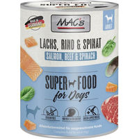 Produktbild von MAC's Dog Hundefutter Adult Lachs und Rind getreidefrei mit hohem Fleischanteil 6 x 800 g - 6 x 800 g