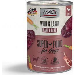 MAC's Dog Hundefutter Nass Wild und Lamm Hypoallergen Getreidefrei 6 x 400 g - 6 x 400 g – Bild 1 von 7