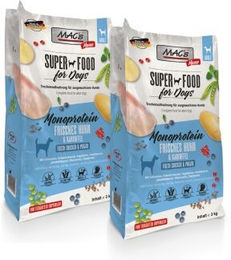 Produktbild von MAC's Dog Mono Adult Trockenfutter Huhn Hypoallergen Monoprotein 2x3 kg - 2 x 3 kg